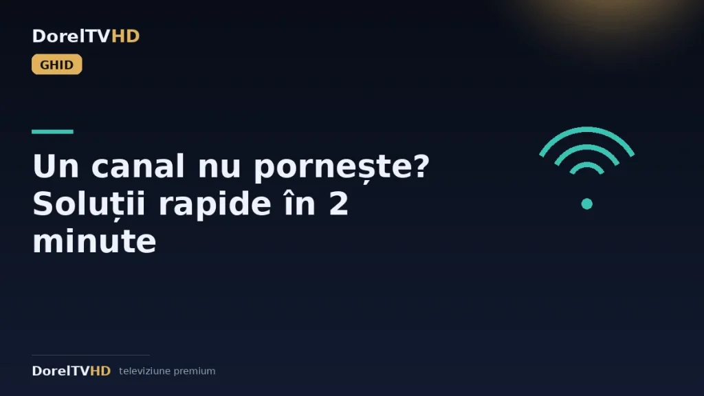 Un canal nu pornește? Soluții rapide în 2 minute